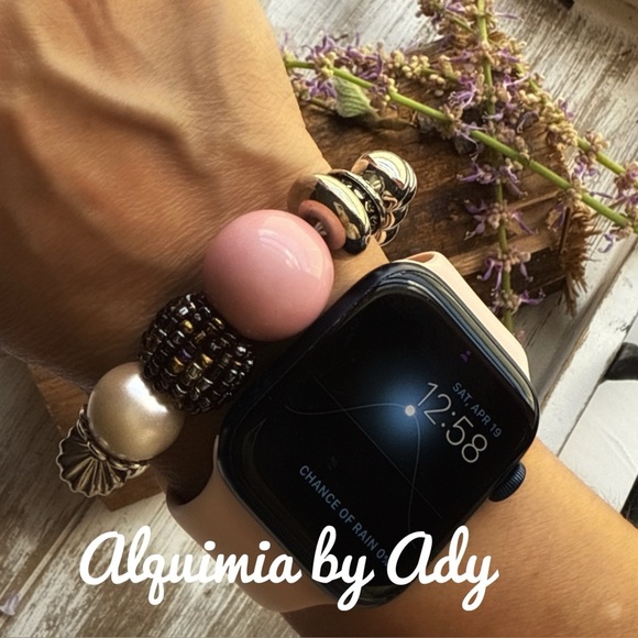 PINK JADE MAXIMALIST BRACELET - Picture 2 of 2